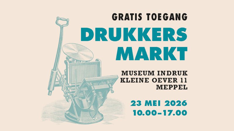 Jaarlijkse Drukkersmarkt tijdens (her)openingsweekend Museum Indruk